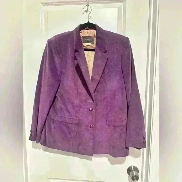 Vintage Epitome Corduroy Purple Jacket Size 16 - Picture 1 of 4